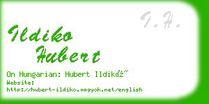 ildiko hubert business card